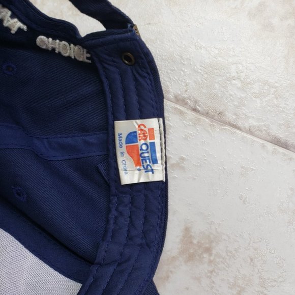 Adjustable Button Top Car Quest Cloth 6 Panel Metal Slide Strapback Ball Cap Hat - Picture 9 of 13